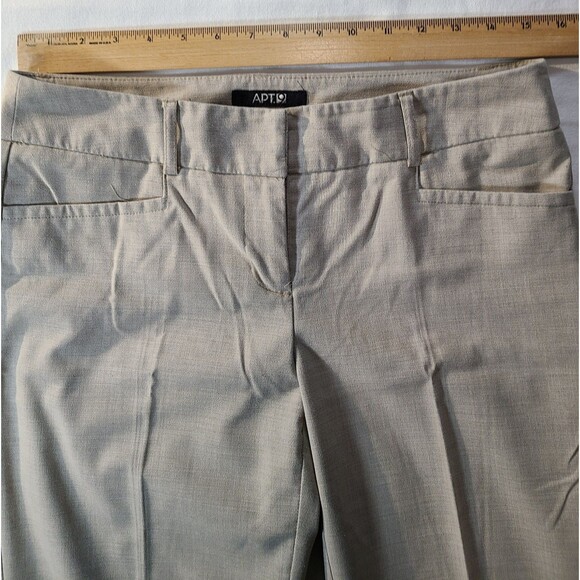 APT. 9 Beige Dress Slacks 6P Modern Fit Career Pants Stretch Business Wear - Picture 12 of 12